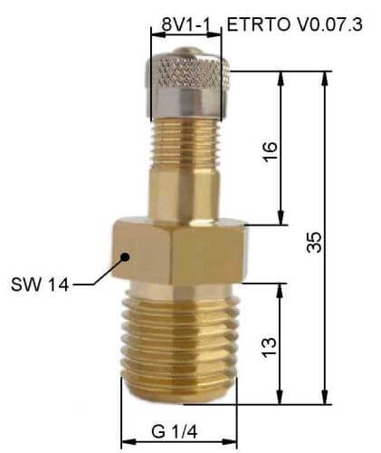 Ventil SW14 G 1/4"